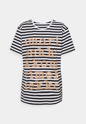 KIOSKI LYHYTHIHA LOGO PLACEMENT - Printtipaita - white/black/beige