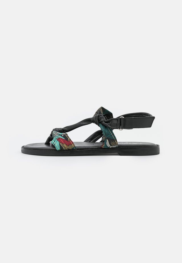 EVALOU - T-bar sandals - noir/multicolor