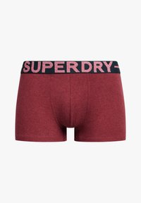 Superdry & Co 3ER PACK- TRIPLE LOGOBUND - Calzoncillos - berry red marl mid red grit dark indigo blue marl