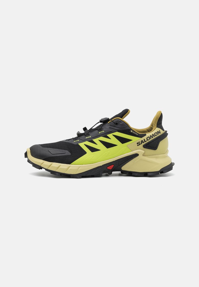 Salomon SUPERCROSS 4 GTX - Sapatilhas de trail running - black/leek green/acid lime