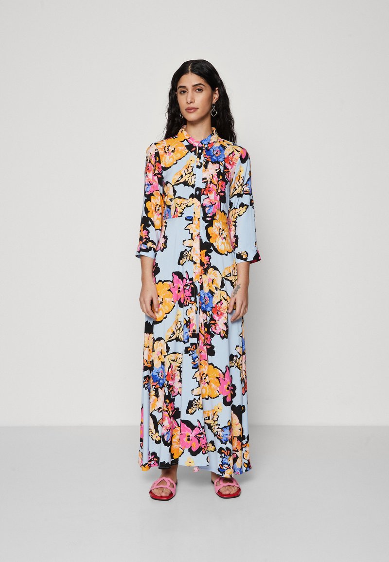 Yassavanna Long Shirt Dress Pearl Blush Aop Simuna Print