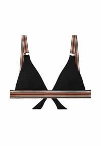 Reiss YVE STRIPED STRAP  - Vrchný diel bikín - black brown