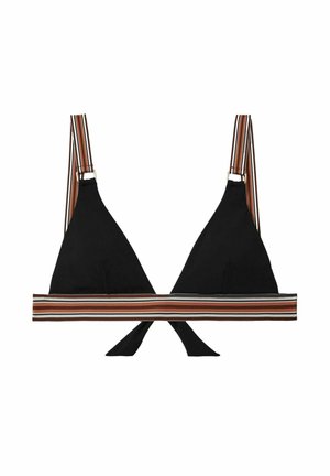 Reiss YVE STRIPED STRAP  - Sutien costum de baie din două piese - black brown