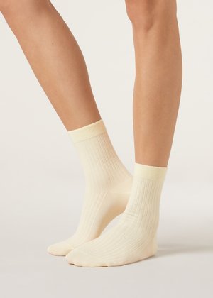 Calzedonia RIBBED - Socks - taupe