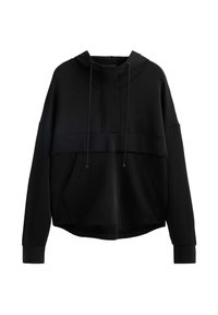 SOFT TOUCH WITH ZIP - Majica s kapuljačom - black