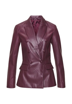 Faux leather jacket - bordeaux