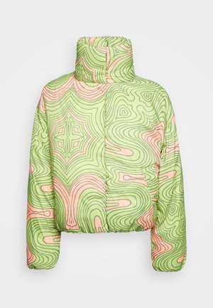WAVY AMBER PUFFER - Talvitakki - algae green multi