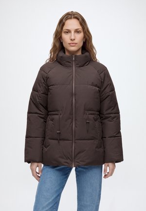 VILA, VILAVENDER L/S PUFFER JACKET/TES - Зимно яке - coffee bean