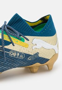 Puma FUTURE 7 ULTIMATE BNA FG/AG - Scarpe da calcio per terreni duri - sailing blue/marine blue/pelé yellow/grassy green/gold