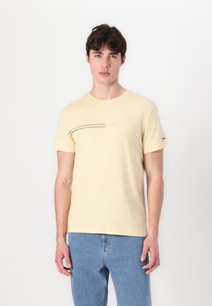 SLIM ENTRY GRAPHIC TEE - Tričko s potlačou - custard cream