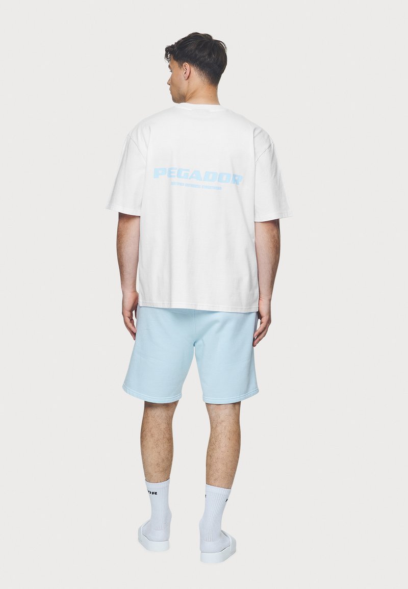Pegador COLNE LOGO TEE - Nyomott mintás póló - white/baby blue