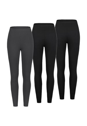 3ER-PACK STRETCHIGE MIT HOHEM BUND,  - Leggings - Trousers - schwarz dunkelgrau