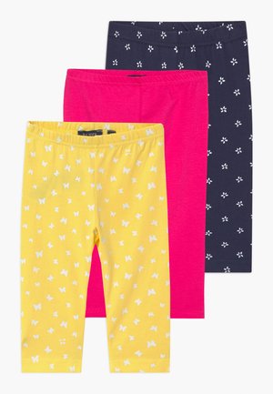SMALL GIRLS STARS 3 PACK - Legging - yellow/navy/pink