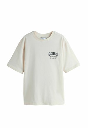 BONSAI GRAPHIC CREW NECK SHORT SLEEVE - T-Shirt print - ecru