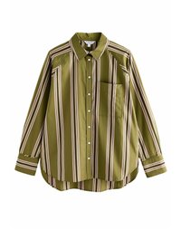REGULAR FIT  - LONG SLEEVE - Overhemdblouse - olive green stripe