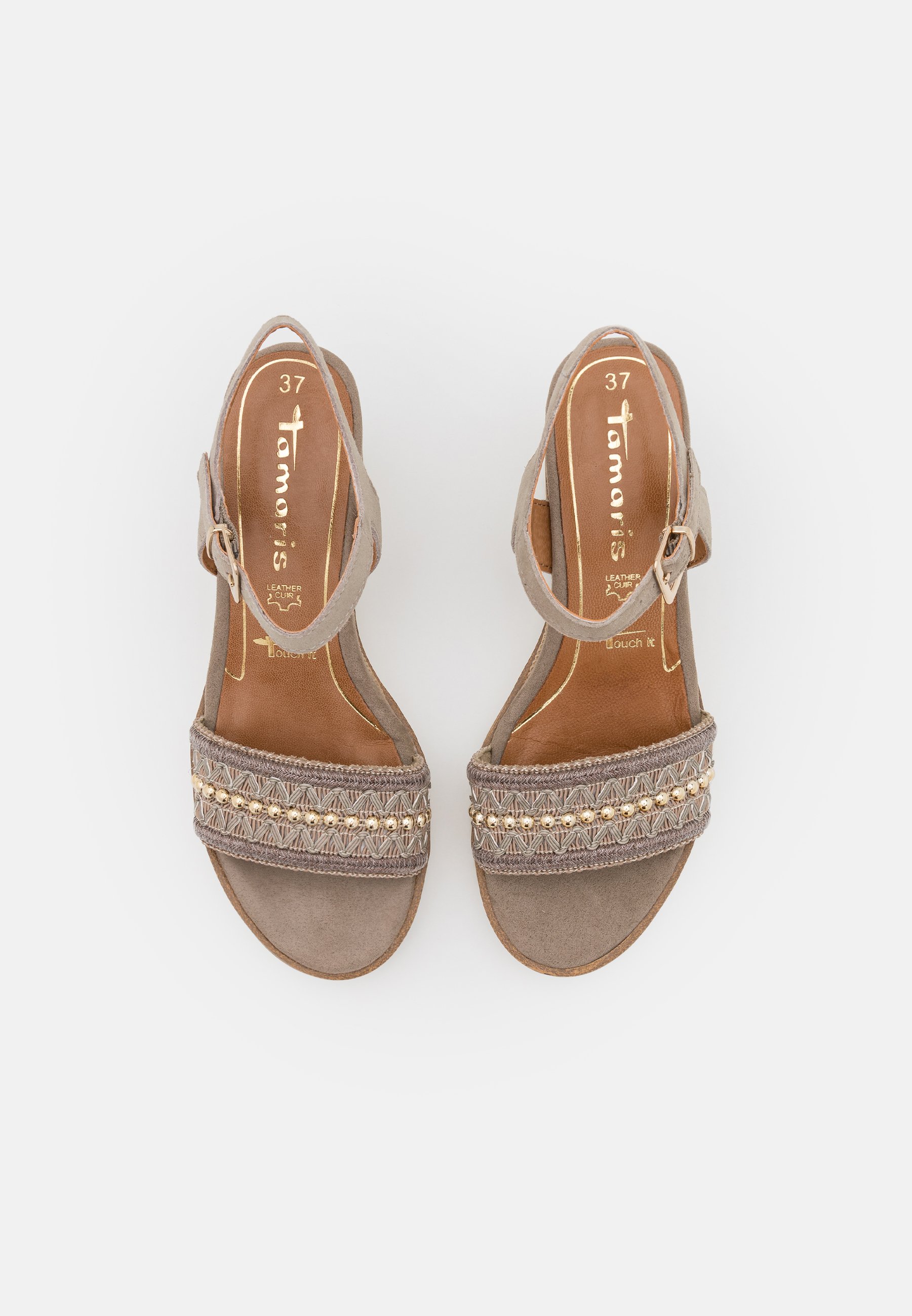 Tamaris Platform sandals - mud/taupe - Zalando.co.uk