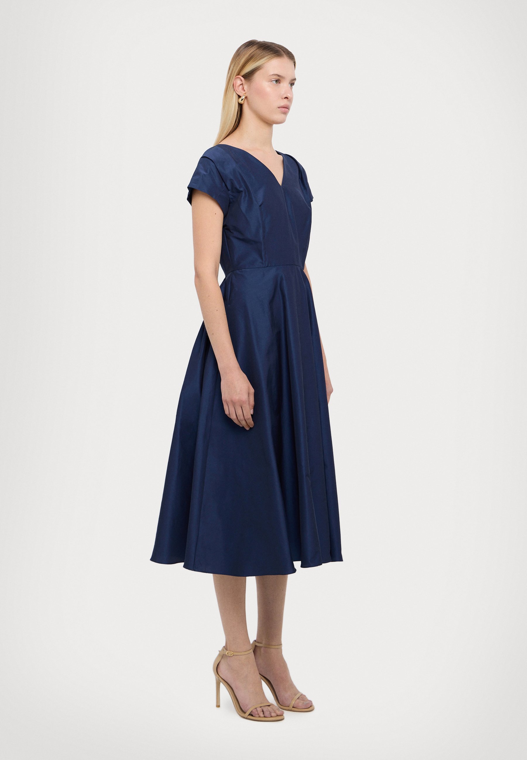weekend max mara satin dress Weekend Max Mara Blue Satin Jersey Dress S