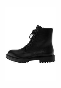 PULL&BEAR - Stivaletti stringati - black Immagine in miniatura 1