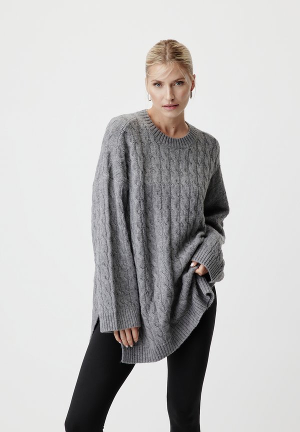 JAMILA JUMPER - Strickpullover - graumeliert