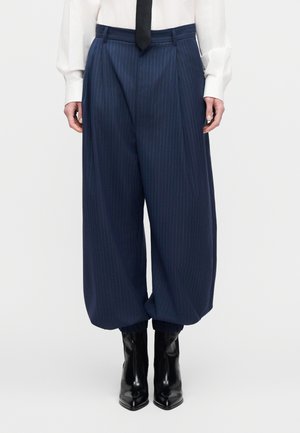 PANTALONE GESSATO - Παντελόνι - dark blue