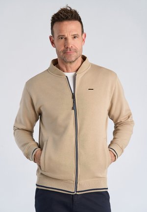 JACK BASEBALL COLLAR - Felpa con zip - sand