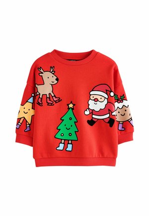 Next, REGULAR FIT - BACK PRINTED CREW SWEAT TOP . - Sweatshirt - red