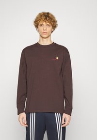 Carhartt WIP AMERICAN SCRIPT - Topper langermet - tobacco