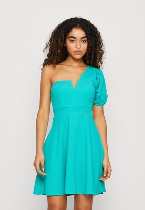 WAL G. ZALORA ONE SLEEVE SKATER DRESS - Φόρεμα από ζέρσεϊ - blue