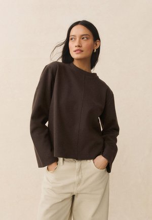 Next, COSY SOFT TOUCH CREW NECK - Svetrík - chocolate brown