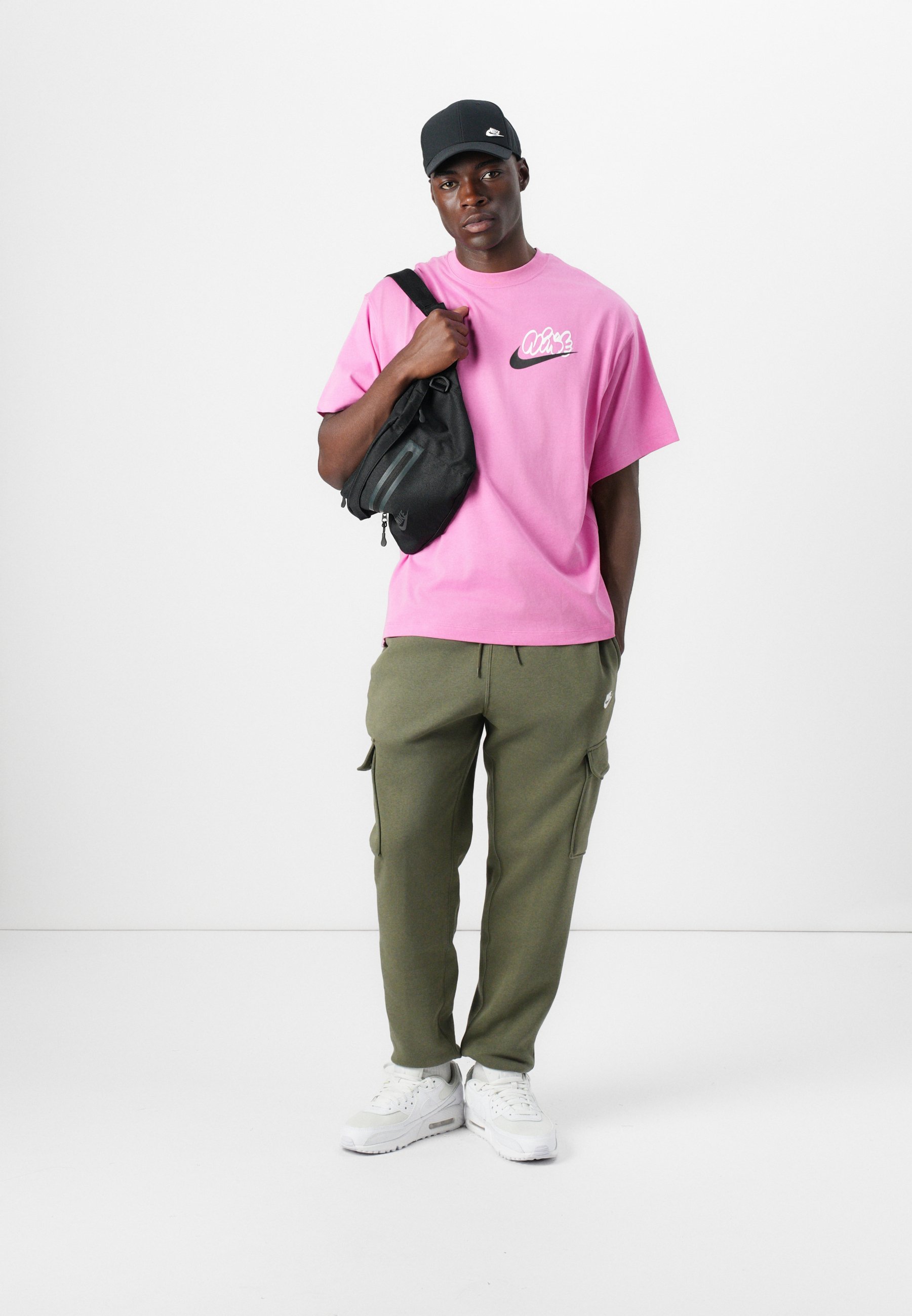 pink and black nike outfit