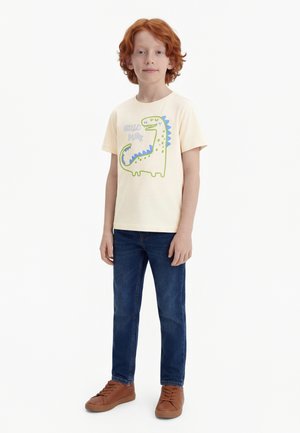 Friboo 3 PACK - T-shirt imprimé - white/beige/green