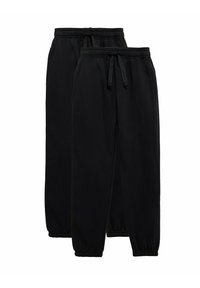 Marks & Spencer 2 PACK UNISEX REGULAR FIT - Pantalon de survêtement - black