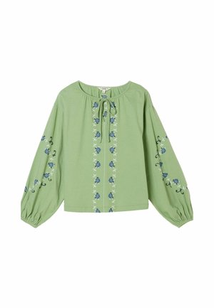 FatFace, EMBROIDERED TOP - Bluse - sage green