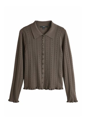 REGULAR FIT - LONG SLEEVE - Kardigán - chocolate brown