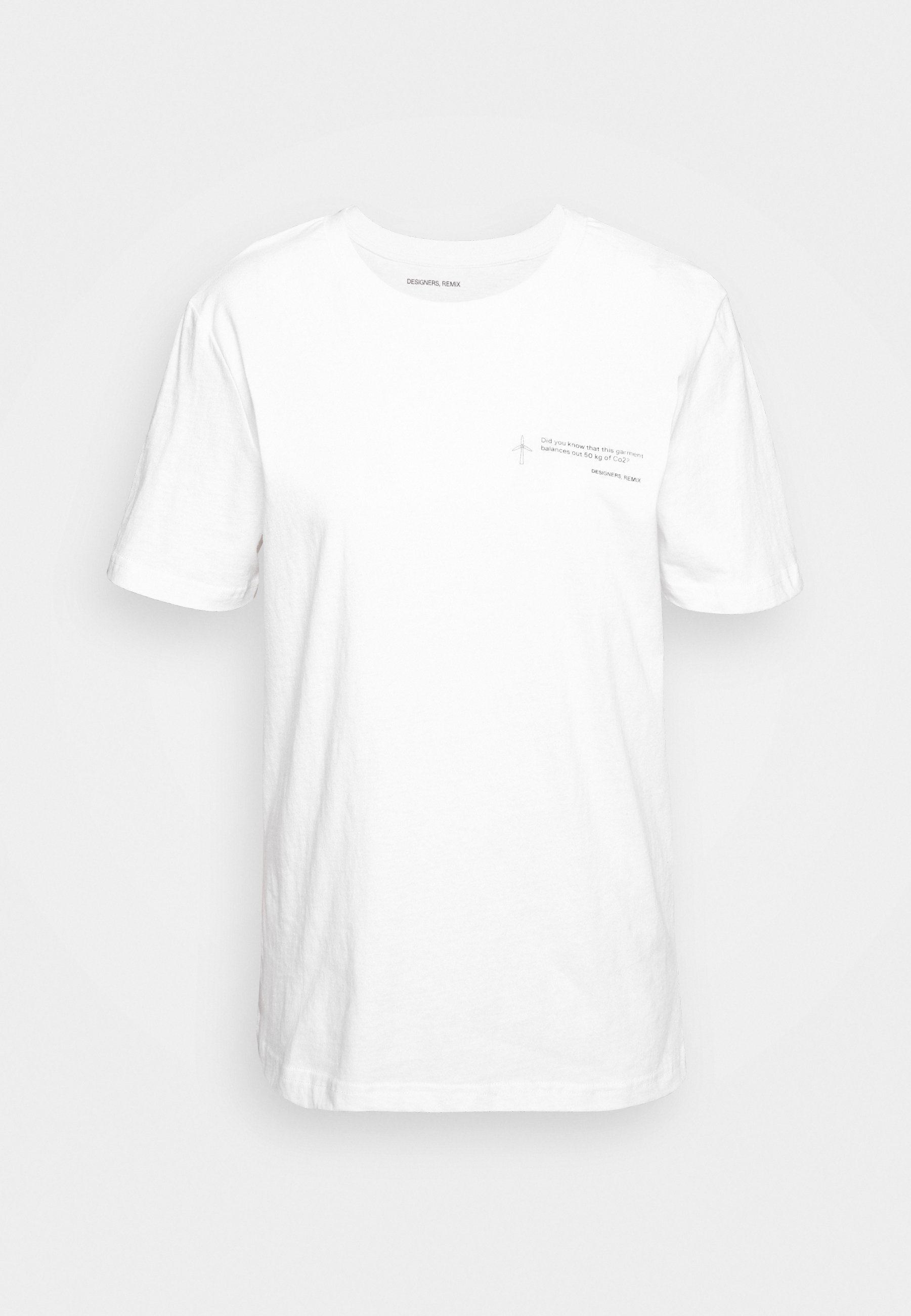 DESIGNERS REMIX STANLEY TEE T shirts med print white Stanley Print Tee White T Skjorte | Designers Remix | T