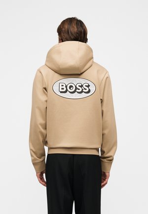 BOSS, UNISEX - Vetoketjullinen college - sand beige
