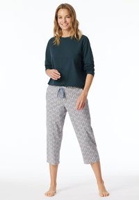 Schiesser MIX 3/4 LANG - Bas de pyjama - hellblau beige