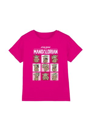 Star Wars THE MANDALORIAN GROGU SQUARES - Print T-shirt - pink