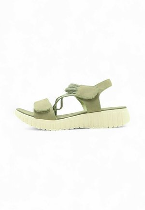 CALIFORNIANA ELÁSTICOS STAY  - Sandalias de cuña - verde