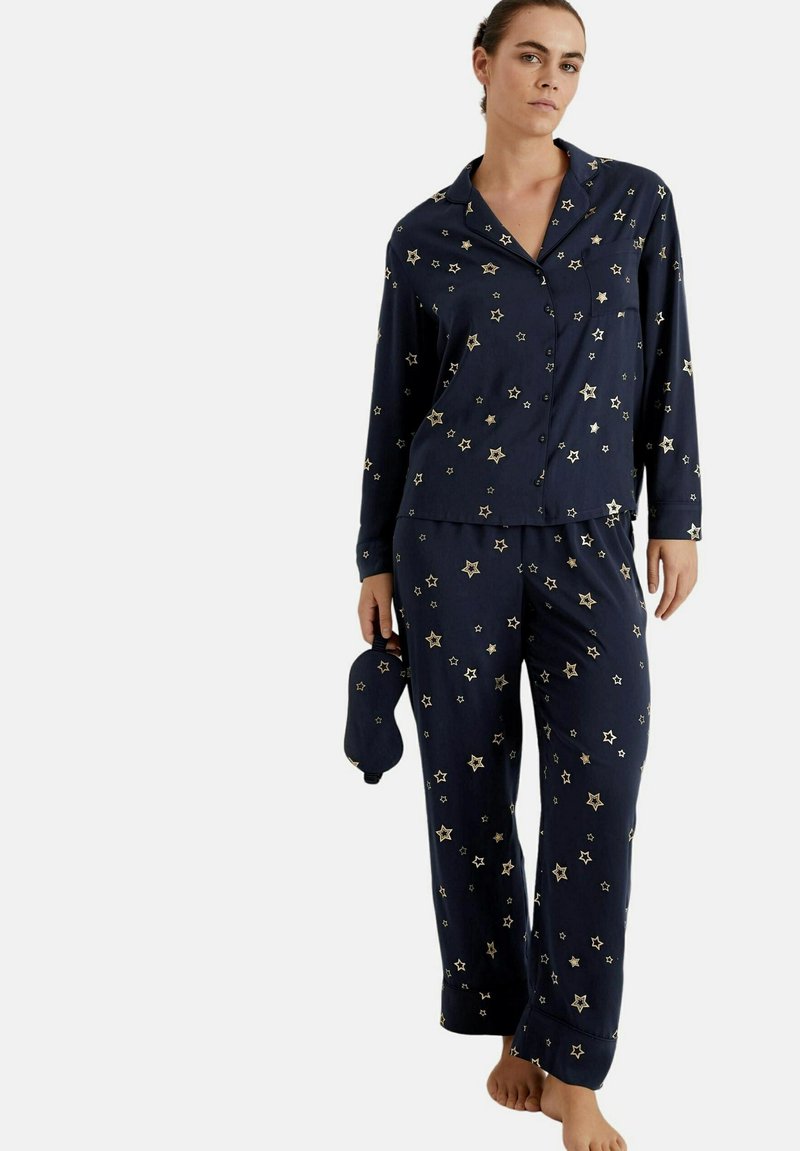 Marks & Spencer DREAM SATIN & EYE MASK Pyjamas navy mix/flerfärgad