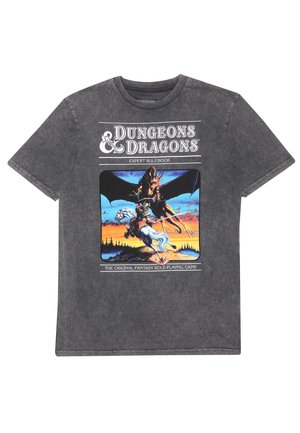 Henry Tiger DUNGEONS AND DRAGONS ORIGINAL RPG - Triko s potiskem - dark heather grey