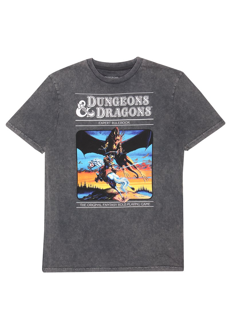 Henry Tiger DUNGEONS AND DRAGONS ORIGINAL RPG - Triko s potiskem - dark heather grey