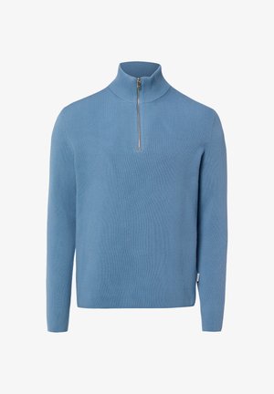 Lindbergh, HALF ZIP RIB KNIT - Strickpullover - blau