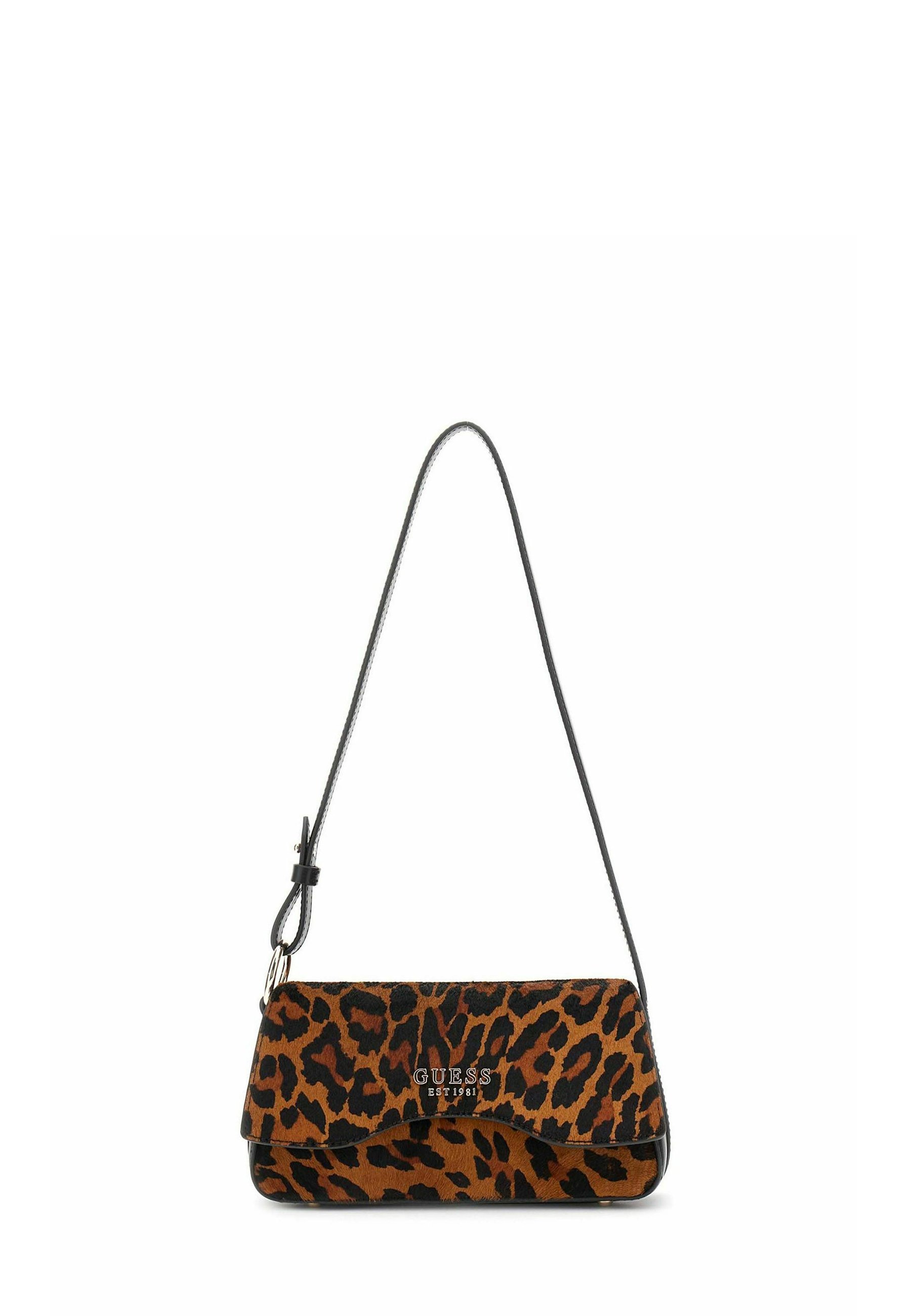 Guess DOMITILLA FLAP SHOULDER - Handbag - leopard/brown - Zalando