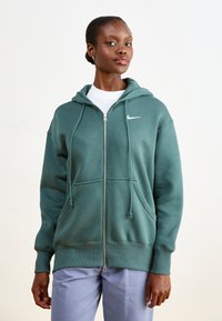 Nike Sportswear HOODIE - Jaka ar rāvējslēdzēju - vintage green/sail
