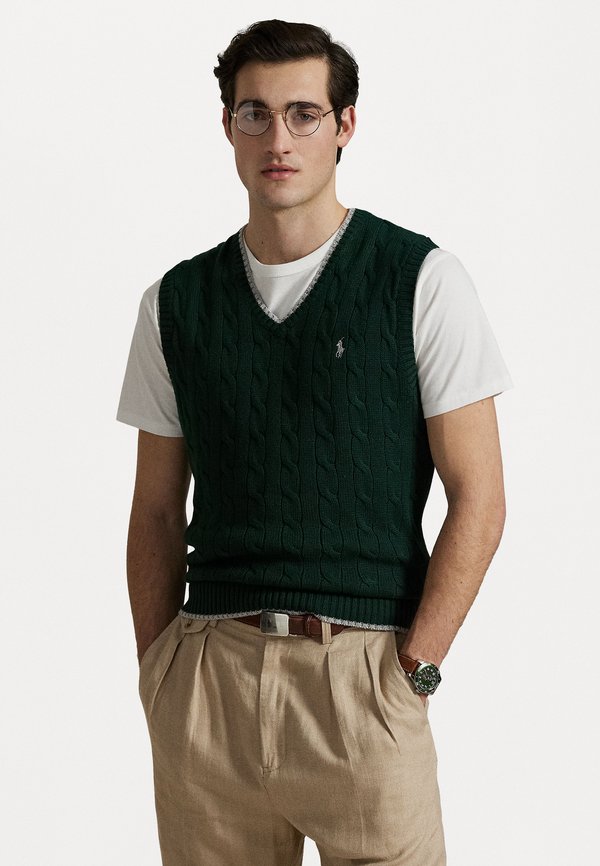 CABLE-KNIT COTTON SLEEVELESS JUMPER - Jumper