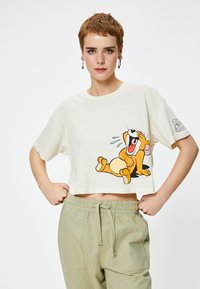 Koton TOM AND JERRY - Camiseta estampada - beige