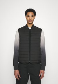 Calvin Klein - QUILTED CRINKLE VEST - Smanicato - black Immagine in miniatura 1