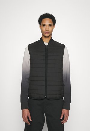 QUILTED CRINKLE VEST - Veste - black