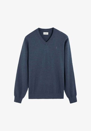 Scalpers, SCALPERS SCBASIC V NECK TRICOT - Jersey de punto - greyishblue